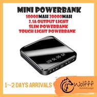 4️⃣.4️⃣ [New] Mini Powerbank 10000mAh 20000mAh 2.1A output light and slim powerbank touch light powerbank