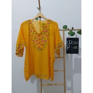 Outer Embroidery Blouse | Yellow Turmeric Embroidery Blouse