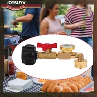 QCC1 Propane Refill Elbow Adapter with Gauge and ON-Off Control Valve Propane Adapter for 1 LB Propa