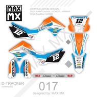 Decal Stiker dtracker Dekal Sticker Striping biru putih oren simple keren Custom Full Body dtracker 