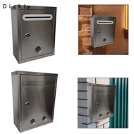 [Dickly] Secure Stainless Steel Wall Mounted Mailbox Lockable Suggestion Box Large Capacity Parcel D