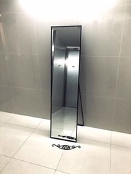 (原價$600) 100%全新 IKEA KARMSUND 黑色 金屬框 座地 / 掛牆 全身鏡  black metal frame full length standing / wall-moun