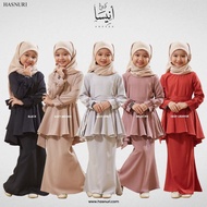 Hasnuri Aneesa kids kurung moden peplum ruffle flowy baju  kanak kanak perempuan kurung budak sedondon ibu anak