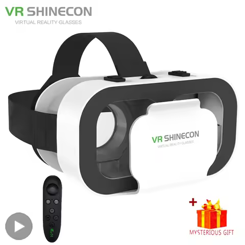 Shinecon 3D VR Glasses Virtual Reality Viar Goggles Headset Devices Smart Helmet Lenses For Cell Pho