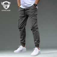 EAGLADE Jogging Sweat Cuffed Jogger Pants for Men Tracksuit Man Trousers CK19 in Dark Grey E05
