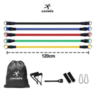 Champs 11 In 1 Resistensi Band Karet Olahraga Alat Fitness Rumahan Gym Lengkap Alat Olahraga