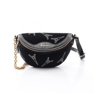 【二手】BALENCIAGA腰包/斜挎包，紀念品款，鑲鑽，貨號565510，黑色皮革/織物，紀念品腰包，XXS碼