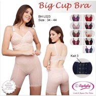 Bra 3-Hook Underwire-Free CupBIG | Lydyly L023 •