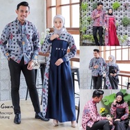 New Cod Baju Gamis Couple Sarimbit Keluarga Pasangan Muslim Kaisha