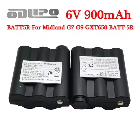 6V 900mAh BATT5R AVP7 Battery For Midland G7 G9 GXT650 BATT-5R GXT500 GXT450 GXT900 GXT950 GXT-720 G