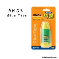 AMOS Glue Tape 8.4mm x 8m | Correction Tape Style Glue | Refillable Glue Tape | Korean Stationery