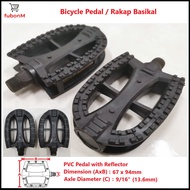 Bicycle PVC Pedal, Plastic Pedal, 1/2", 9/16" / Rakap PVC Basikal - for MTB Fixie Folding Mini Road BMX Lady Bike