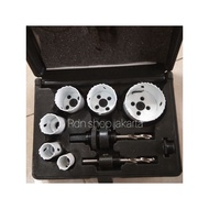MATA Iron drill bit set 9 pcs OPT Hole saw bi metal set 9 pcs type metric 19 - 57 mm
