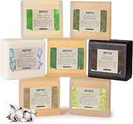 Pifito Melt and Pour Soap Base Sampler (7 lbs) │ Assortment of 7 Bases (1lb ea) │ Argan Oil, Avocado Oil, Castor Oil, Charcoal, Tea Tree Oil, Goats Milk, Aloe Vera │ Glycerin Soap Making Supplies