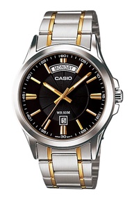 Casio Standard นาฬิกาข้อมือผู้ชาย สายสแตนเลส รุ่น MTP-1381G,MTP-1381G-1A (CMG) - สีเงิน-สลับทอง