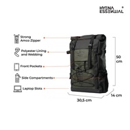 Av53- Hyena (Md07) - Backpack Essential Stripped Series Waterproof Daypack