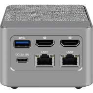 DOTX Mini PC N100(4C/4T,Up to 3.4GHz) Dual LAN Soft Router Mini Portable Host with 8G LPDDR5 NO SSD,