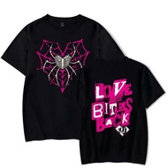 AJ Lee Love Bites Spider Web tshirt crewneck lengan pendek tshirt lelaki/wanita gimnasium sukan