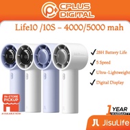 JISULIFE Life10/10S Portable Handheld Kipas Mini Fan Turbo Fan 5000mAh Battery Long Lasting Power, 5