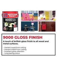 1L Nippon Paint 9000 Gloss Finish  (Cat Minyak)