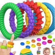 สร้อยข้อมือประสาทสัมผัส Fidgeting Antistress Anxiety Fidget Ring ของเล่นคลายเครียดสำหรับเด็ก เด็กออท