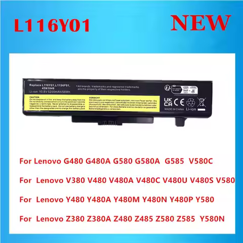 Laptop Battery For Lenovo Y480 Y580 Z480 Z580 Z585 G500 G505 G510 G580 G710 G580A G700 G710AT G585 G