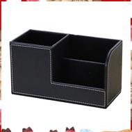 Leather Desk Organizer,Office Supplies Holder Desktop Stationery Storage Box for Business Card, Pen,