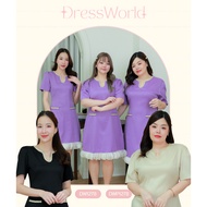 Fairyangelstore-A-Line Dress With Collar And Skirt Decorated With Glass Fabric (DW1278)