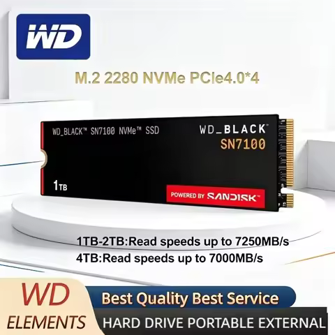 FOR WD SN7100 BLACK NVMe SSD M.2 2280 PCIe Gen 4.0 1TB/2TB/4TB Internal SSD Gaming Solid State Drive