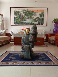 古玩雜項青銅錯金銀宮燈青銅器擺件收藏銅器