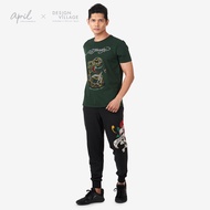 ED HARDY MEN’S FULL RHINESTONE ROUND NECK TEE GREEN