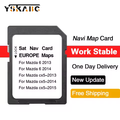 for Mazda 6 CX-5 Vehicle GPS SD Card Update Maps 2025 Version Navigation System EU UK Maps Sat Navi