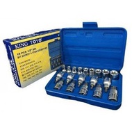 KingToyo KT-4019E 19pcs 1/2" DR. Torx Bit Socket & E-Torx Socket Set