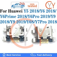 10pcs / 50pcs For Huawei Y5 Y6 Y7 Y9 Prime Pro 2018 2019 Y6S Micro USB Plug In Charging Charger Port Connector Charging Pin Port jack socket Connector