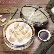 FRANCESCO Bamboo Steamer Chinese Gift Idea For Cooking Steam Basket Woven Bamboo Kitchen Gadget Food