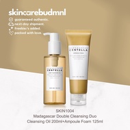 SKIN1004 𝗠𝗮𝗱𝗮𝗴𝗮𝘀𝗰𝗮𝗿 𝗖𝗲𝗻𝘁𝗲𝗹𝗹𝗮 Cleansing Duo Centella Light Cleansing Oil + Centella Ampoule Foam