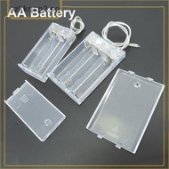 Battery Holder Box Case with Switch 2AA 3AA 3xAA Transparent white 3V 4.5V Battery Holder Box Case w