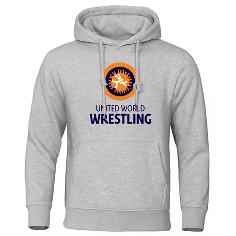 United World Wrestling UWW Print 2025 Spring And Autumn Man's Fashion Comfortable Hooded Jacket Clas