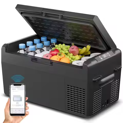 12 Volt Refrigerator - 21QT(20L) Portable Freezer, Electric Cooler for Car Truck RV Van Camping & Ro