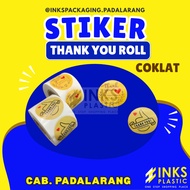 THANK YOU ROLL MOTIF STICKER THANK YOU ROLL BROWN STICKER THANK YOU STICKER STICKER LABEL