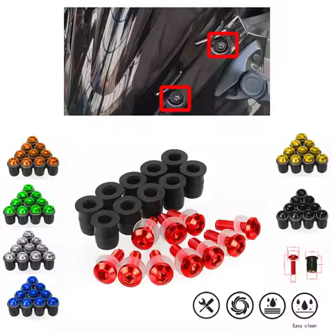 10 Pieces 5MM Windshield Bolt Windscreen Mounting Screw Kit For YAMAHA NMAX155 NMAX125 N-MAX 155 125