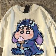 Kaos T katun dengan corak kartun Shin Chan, ia adalah mudah untuk pengudaraan dan dapat menyerap ker