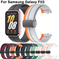 Strap For Samsung Galaxy Fit 3 Watch Band Magnetic Buckle Silicone Wristband For Samsung Galaxy Fit 