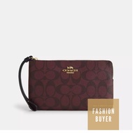COACH Classic Old Flower Big C Wine Red Big Clutch Bag 6648// Coco Fashion Official Flagship Store