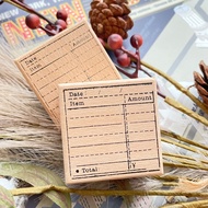 Wooden 5x5 Budget Tracking Stamp - Income & Expense Log for Home Accounting