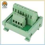 SUERHD Breakout Board, 2 In 8 Out Simple Mounting Feet DIN Rail Module, Distribution Board 52 *49*46
