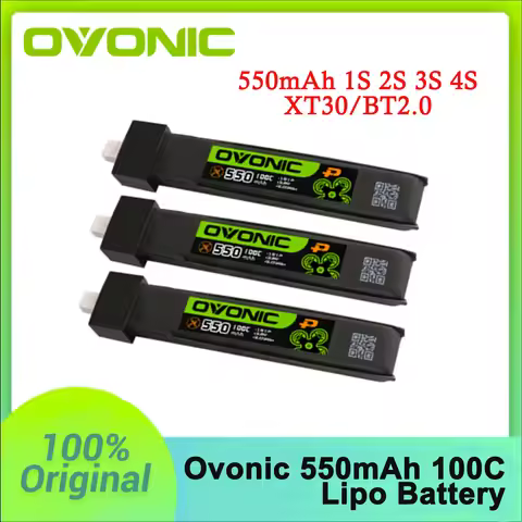 OVONIC 550mAh 100C 1S 2S 3S 4S Lipo Battery for RC FPV Racing Drone Quadcopter With BT2.0 / XT30 Plu