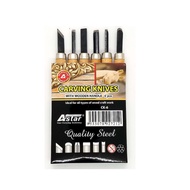 CK6 / CK12 Astar Art Knife, 6 / 12 Patterns of Carving Knive,  Wooden Holder