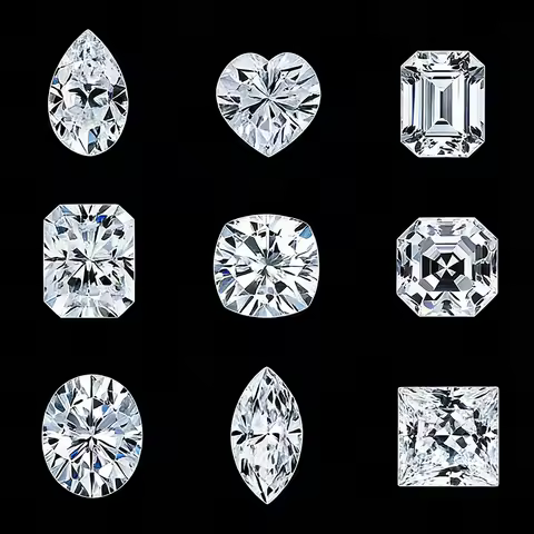D Color Moissanite Stone With GRA 0.5-5.0ct Round / Oval / Pear / Radiant / Emerald / Heart / Prince