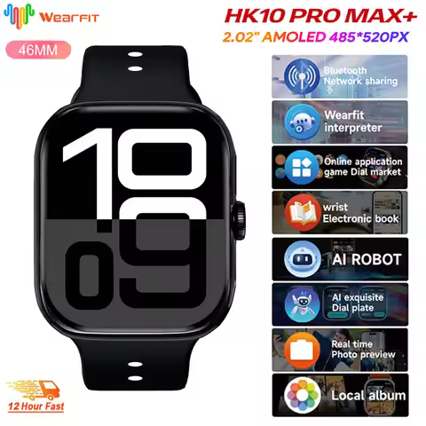 HK11 PRO MAX SmartWatch Original Series 11 AMOLED NFC AI ROBOT Compass GPS 4GB Local Album Music Net